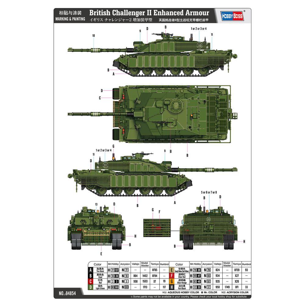 Hobbyboss 1:48 British Challenger 2 Enhaced Armour