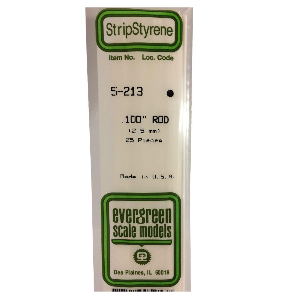 Evergreen Plastic Rod .100 In (5)