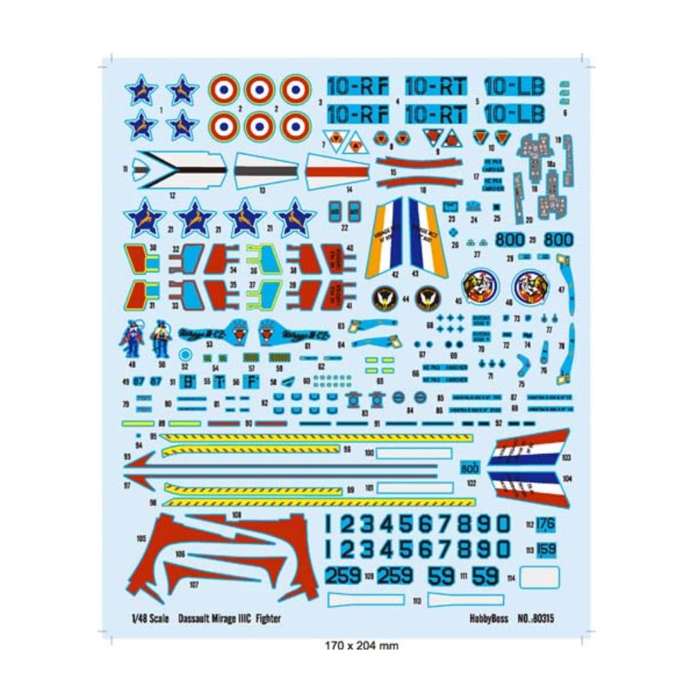 Hobbyboss 1:48 Mirage Iiic Fight