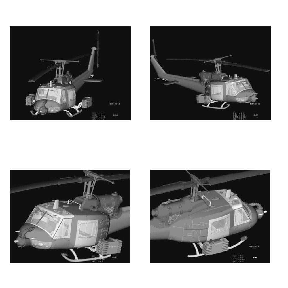 Hobbyboss 1:72 Uh-1B Huey Helicopter