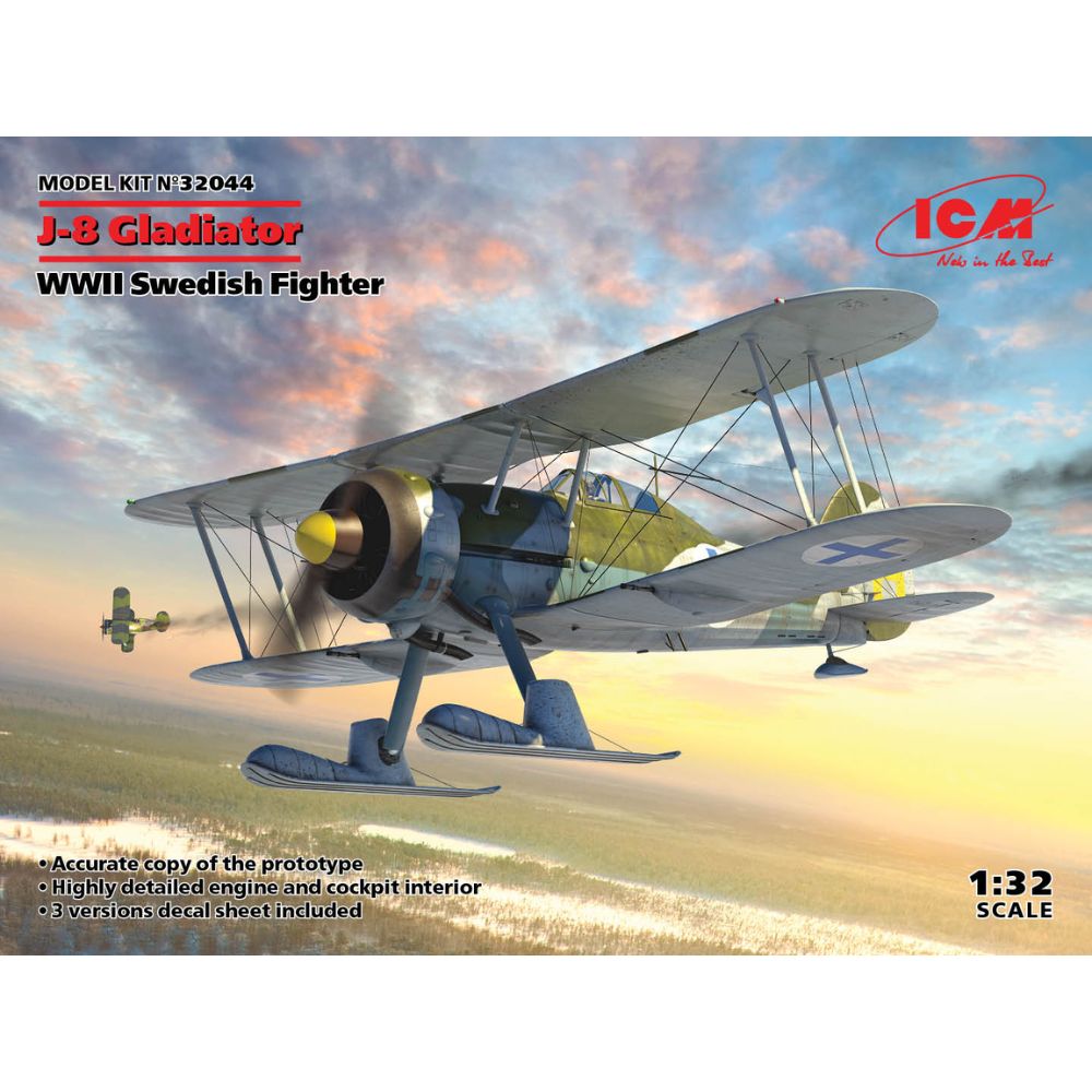 ICM 1:32 J-8 Gladiator, WWII Swedish Fighter
