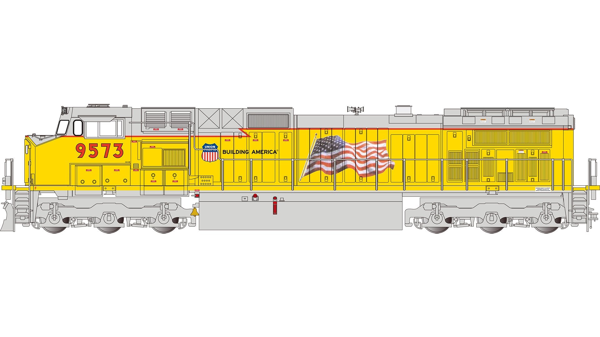 Bachmann Union Pacific#9573 (Yellow Sill)