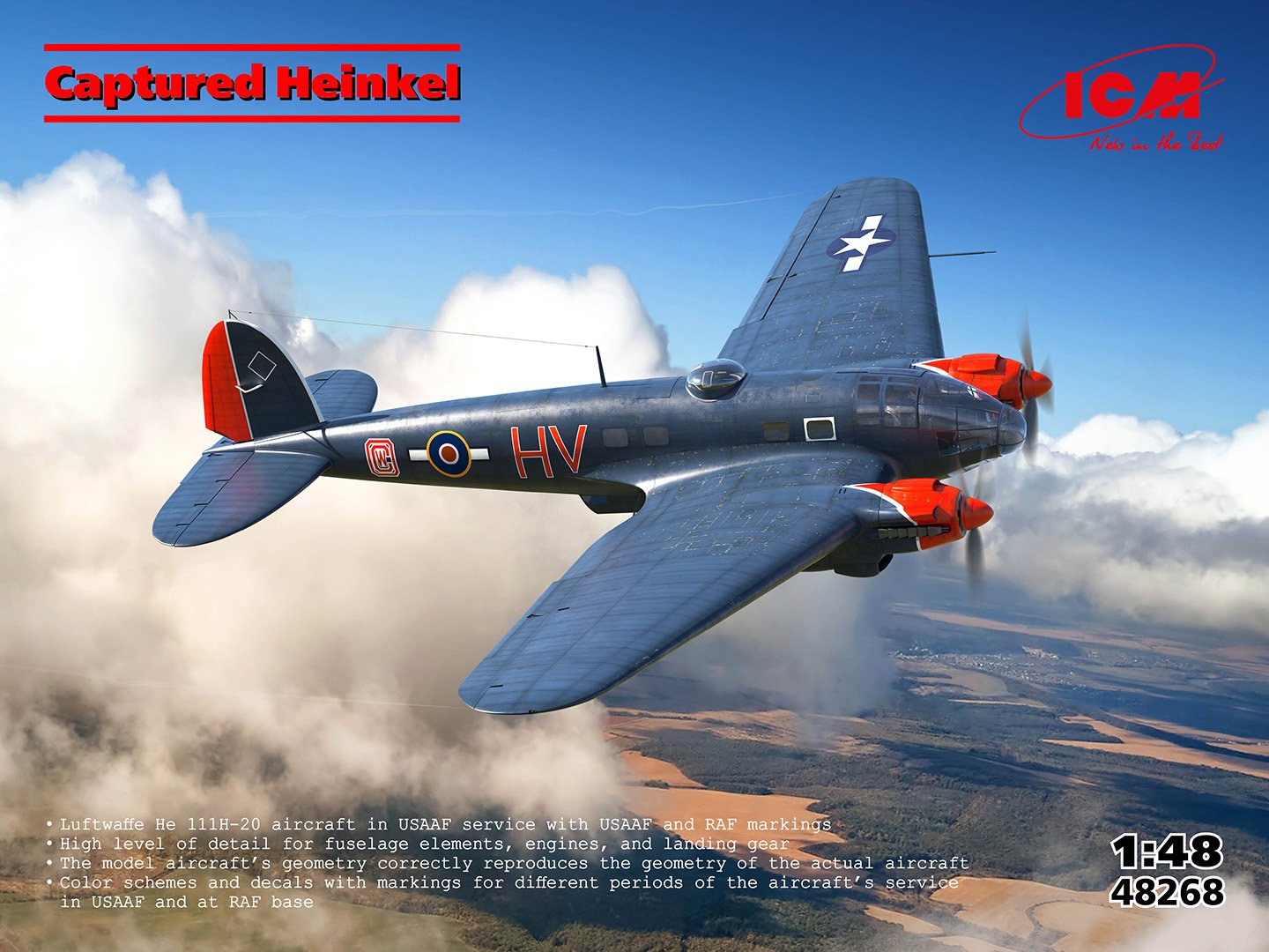 ICM 1:48 Captured Heinkel