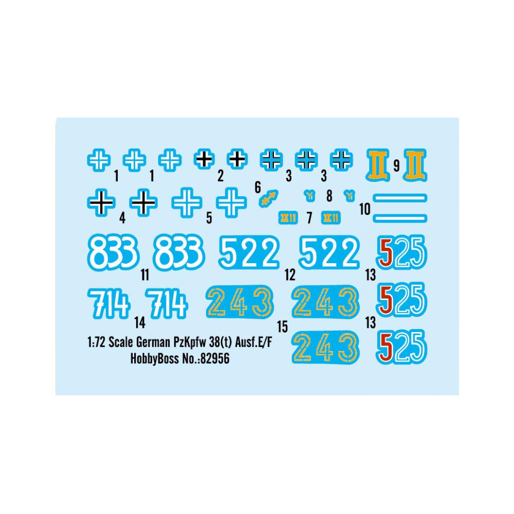 Hobbyboss 1:72 German PzKpfw 38(t) Ausf.E/F
