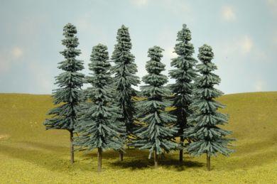Bachmann Scenescapes 5"-6" Blue Spruce Trees, 6/pack. HO Scale
