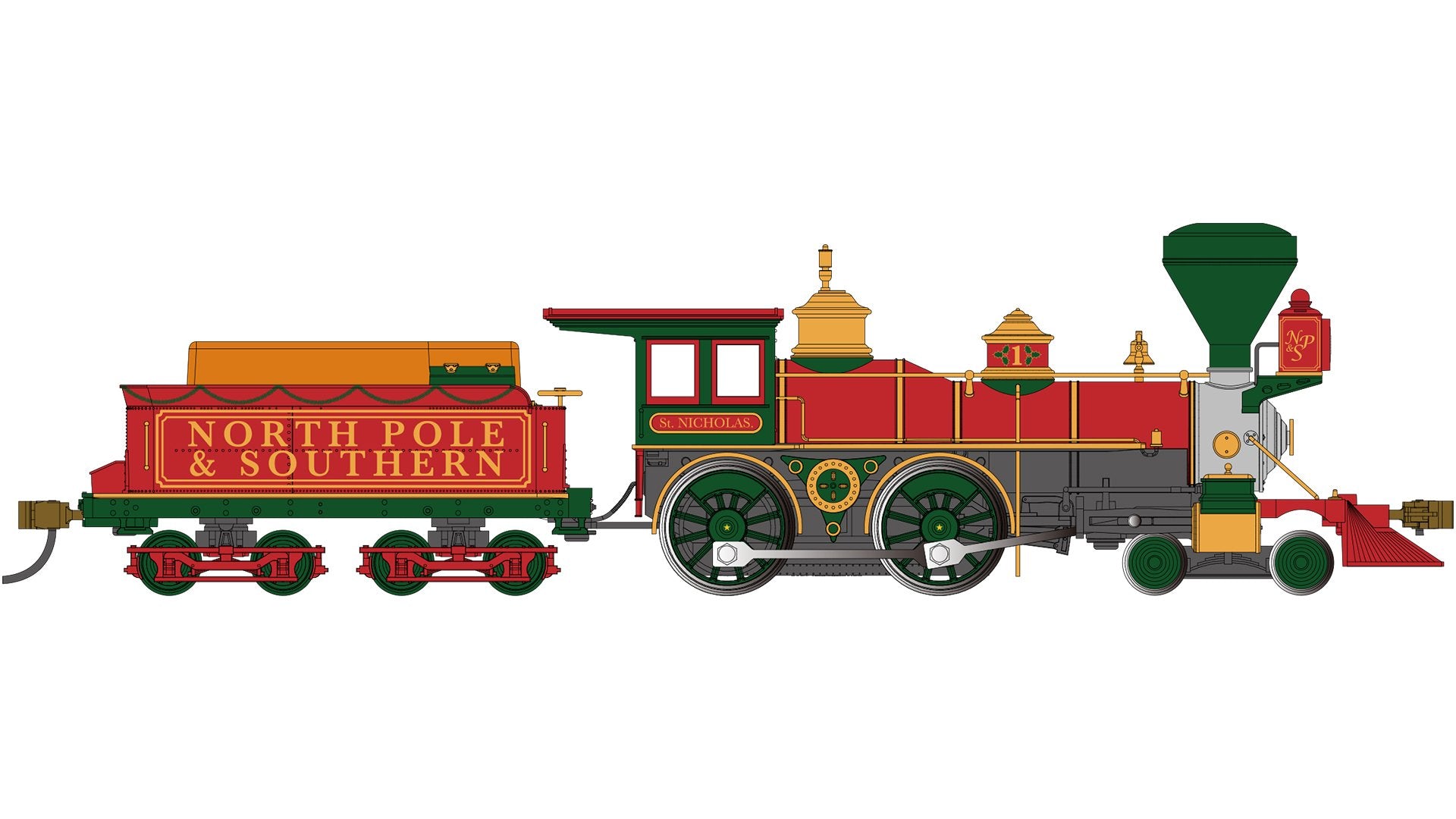 Bachmann North Pole&Southern#1 w/Wood Load