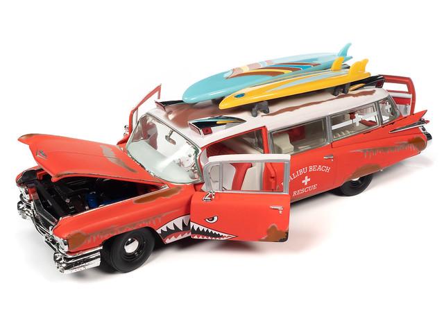 Autoworld 1:18 1959 Cadillac Eldorado Ambulance  Surf Shark