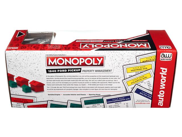 Autoworld 1:18 1940 Monopoly Ford Truckw/Resin Figure