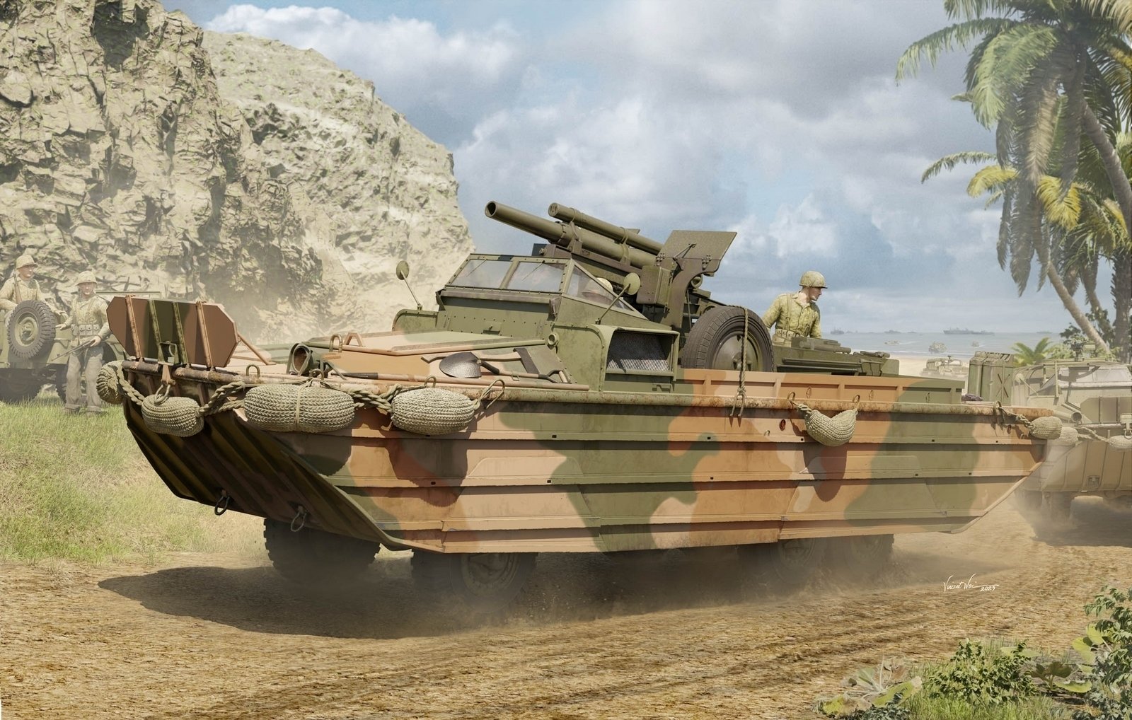 I Love Kit 1:35 GMC DUKW-353 w/105mm Howitzer