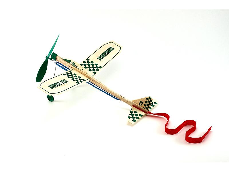 Guillows Barnstormer Rubber Pwrd Balsa Glider 300mm WS with Streamer