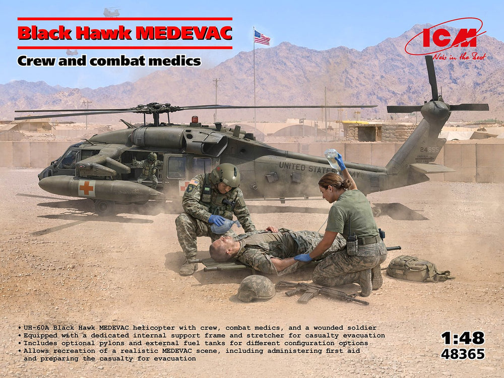 ICM 1:35 Black Hawk Medevac with crew