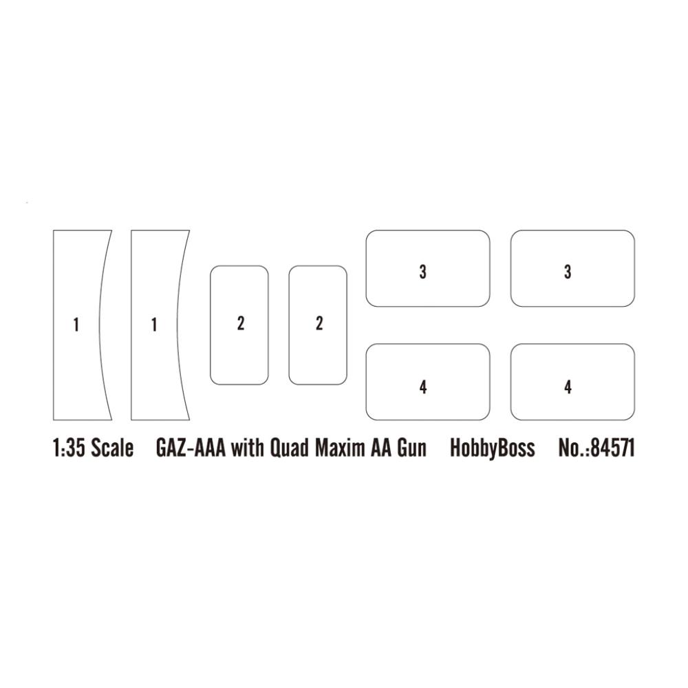 Hobbyboss 1:35 GAZ-AAA with Quad Maxim AA Gun