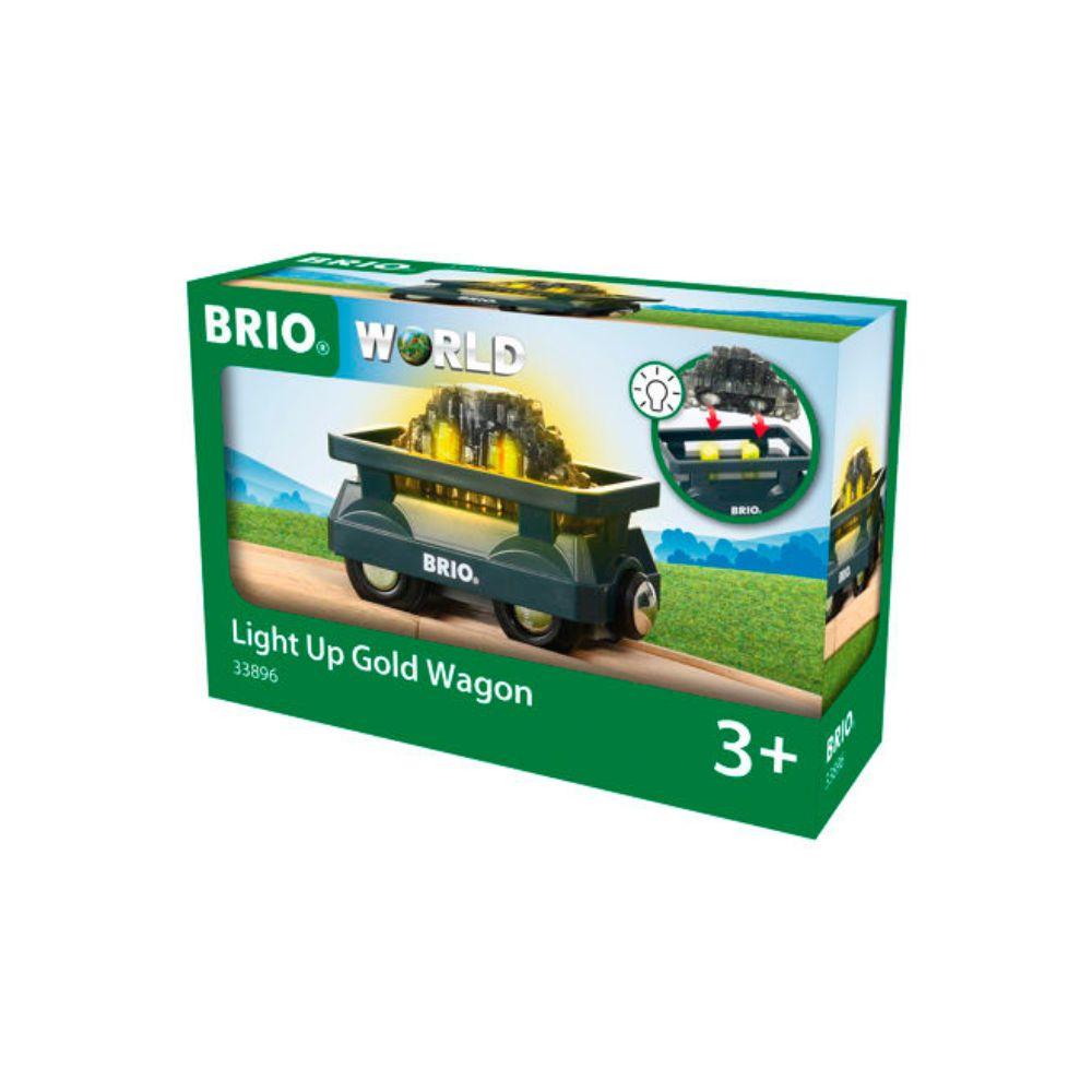 BRIO Light Up Gold Wagon