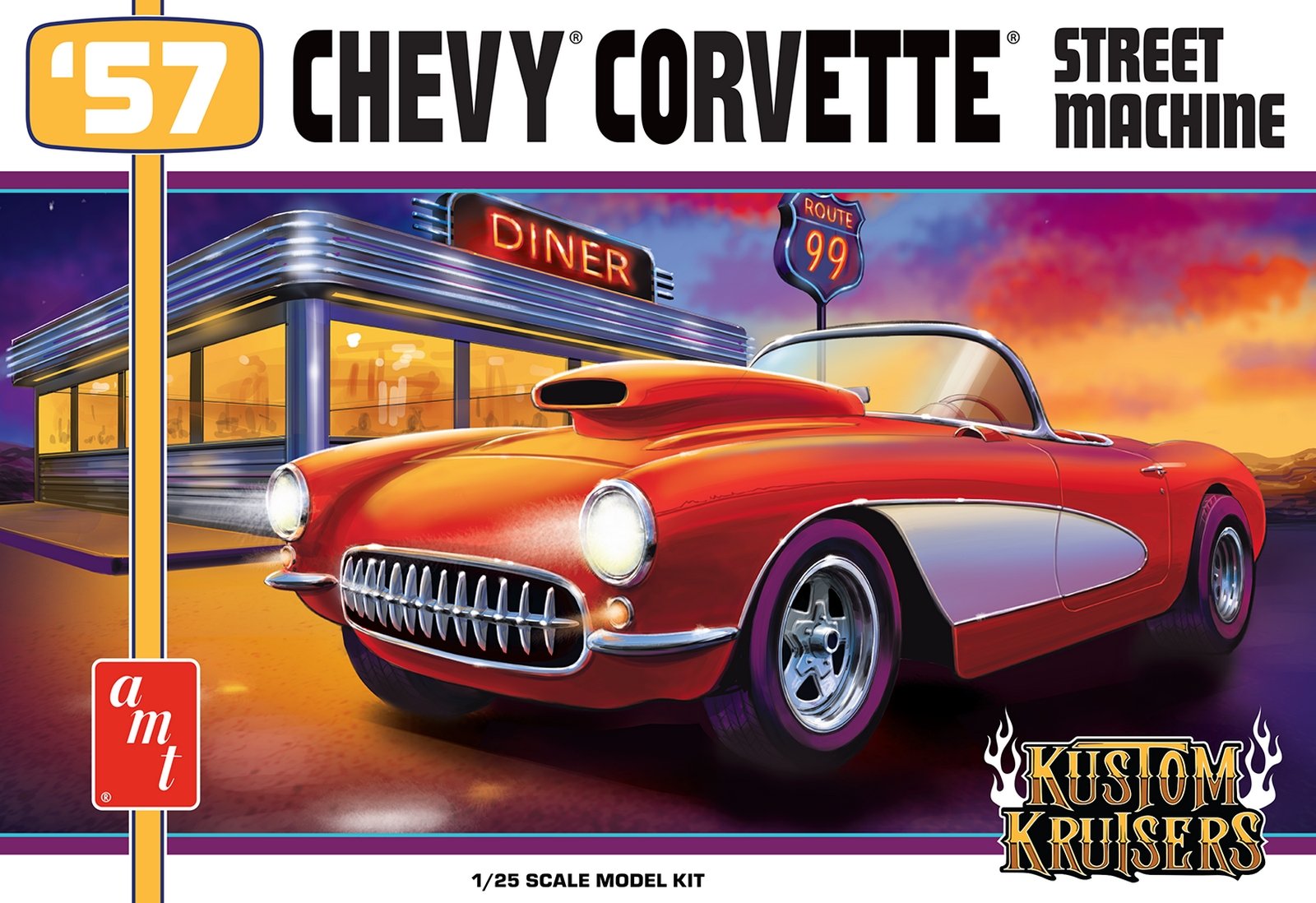 AMT 1:25 1957 Chevy Corvette Street Machine