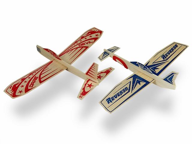 Guillows Super Hero Twin Pack, Reverso &Daredevil  300mm WS gliders