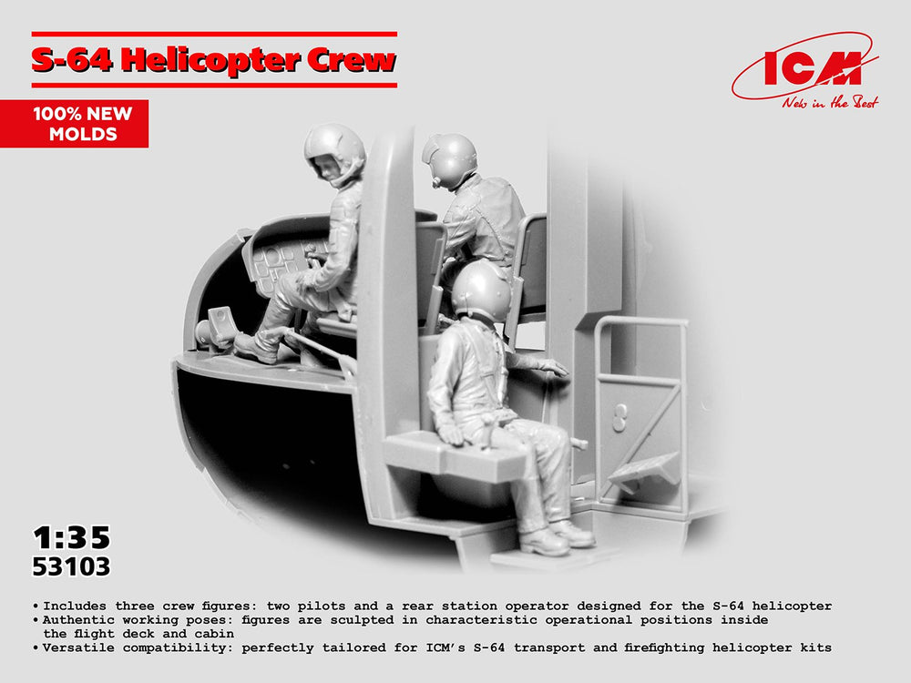 ICM 1:35 S-64 Helicopter Crew