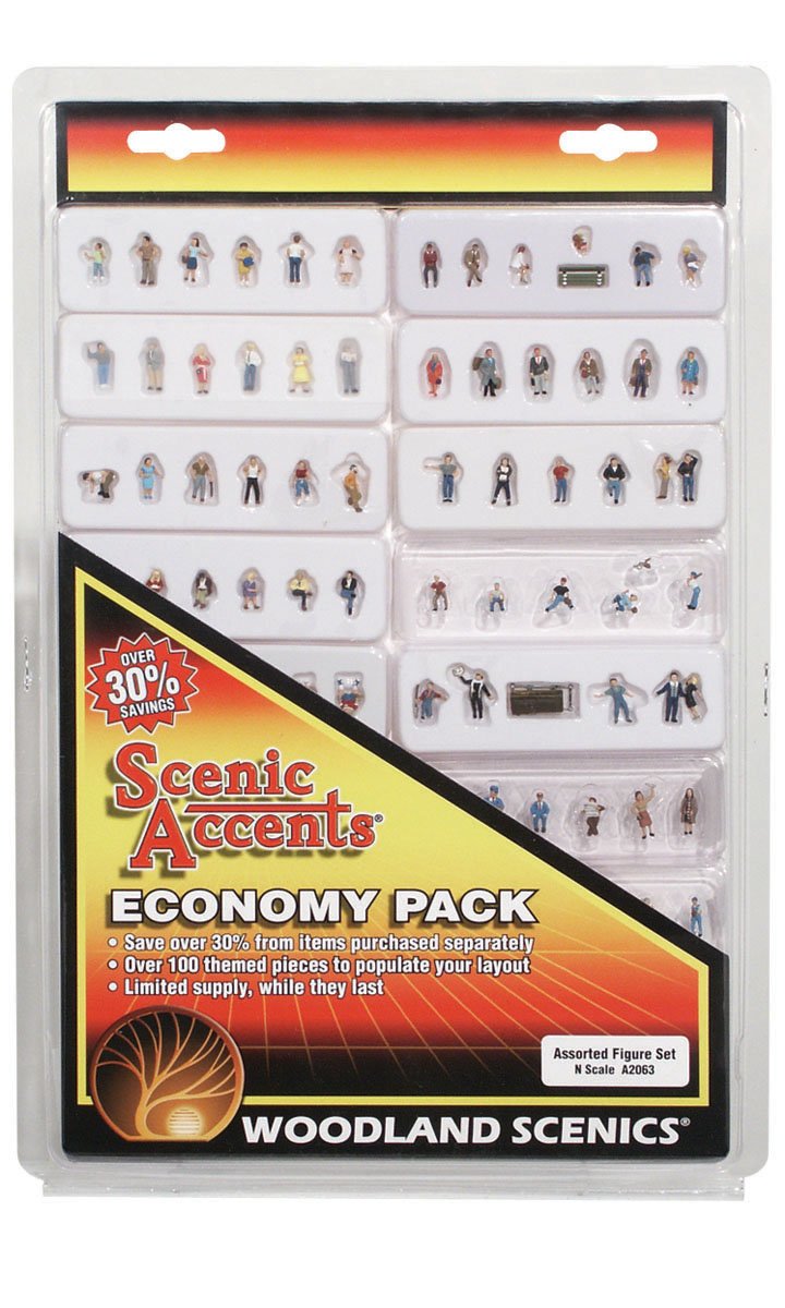 Woodland Scenics N Assorted Figures Economy Pk