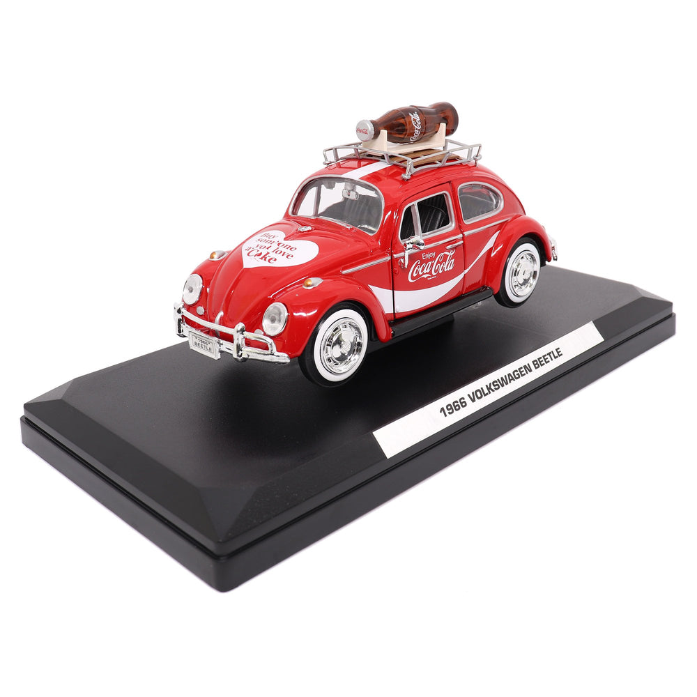 Motorcity Classic 1:24 1966 VW Beetle w/Bottle on Top Rack