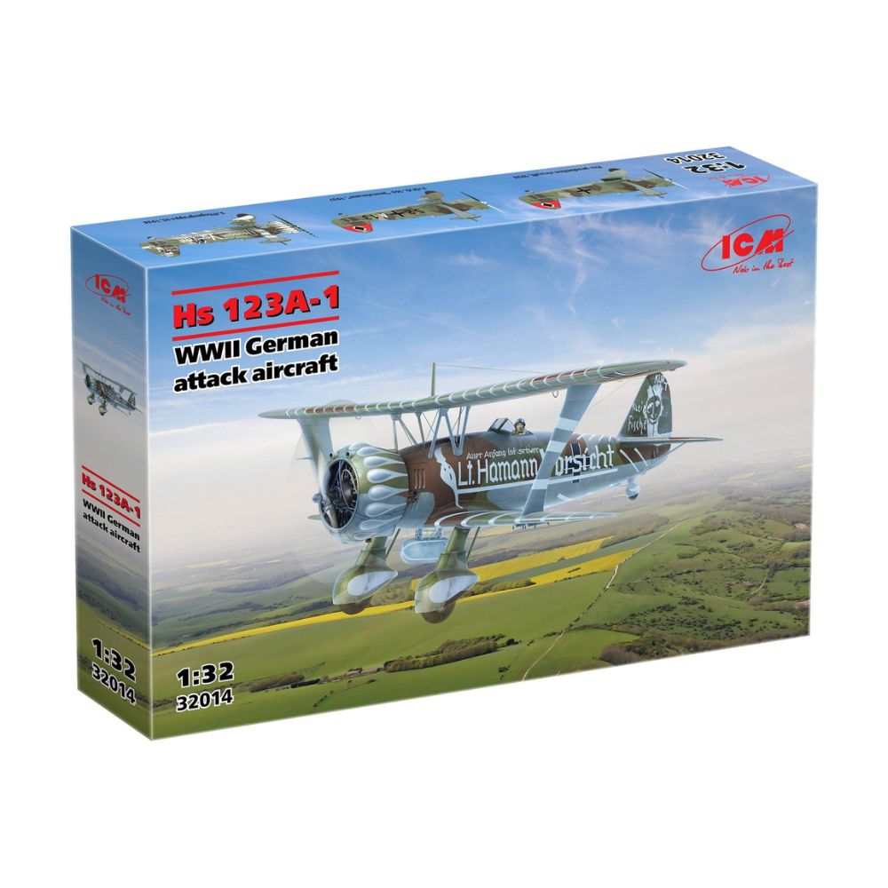 ICM 1:32 Hs 123A-1, WWII German attack aircraft