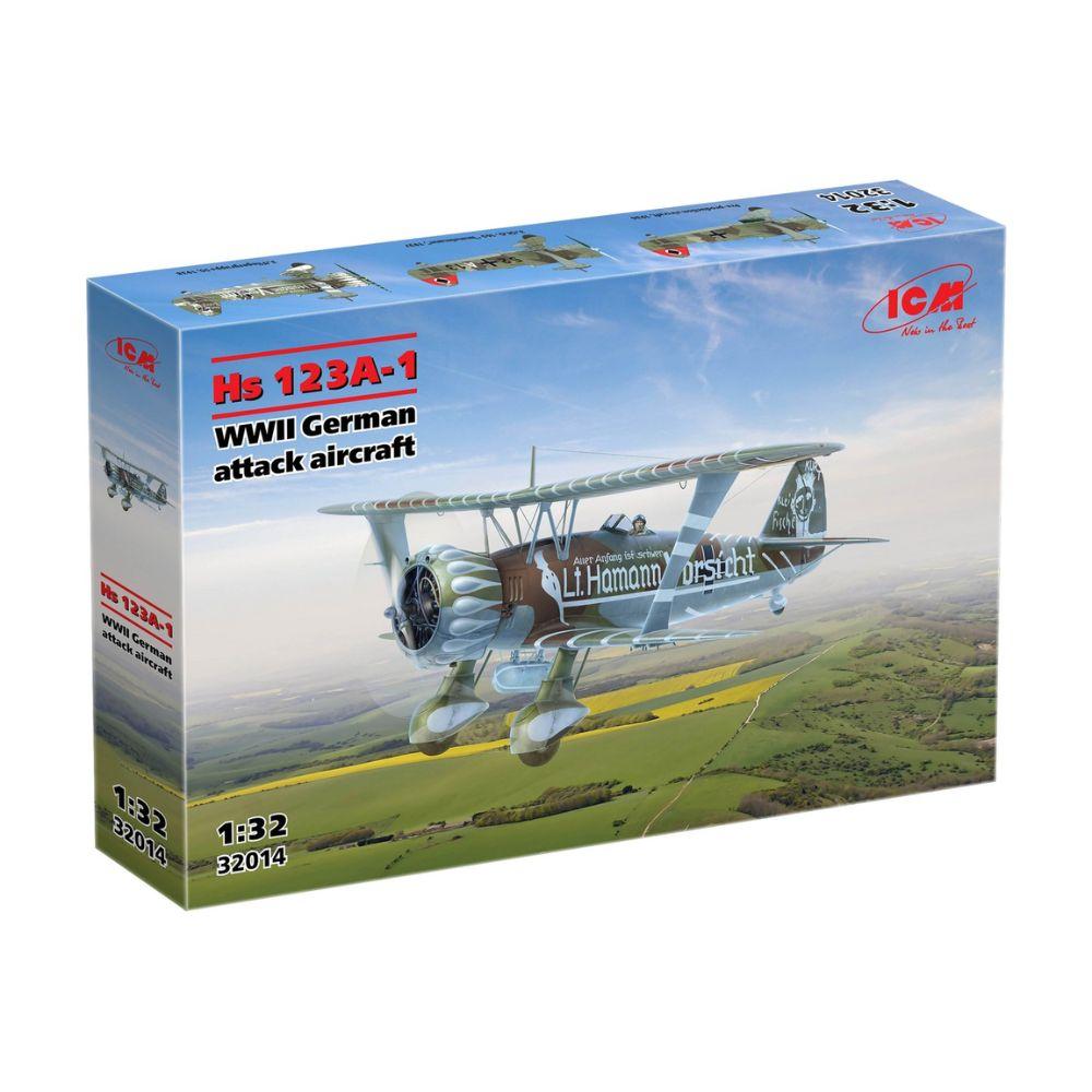 ICM 1:32 Hs 123A-1, WWII German attack aircraft