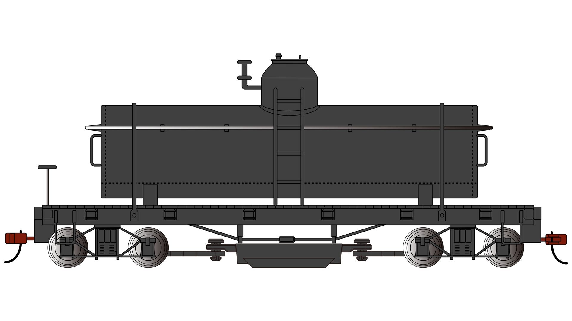 Bachmann Painted, Unlettered - Black
