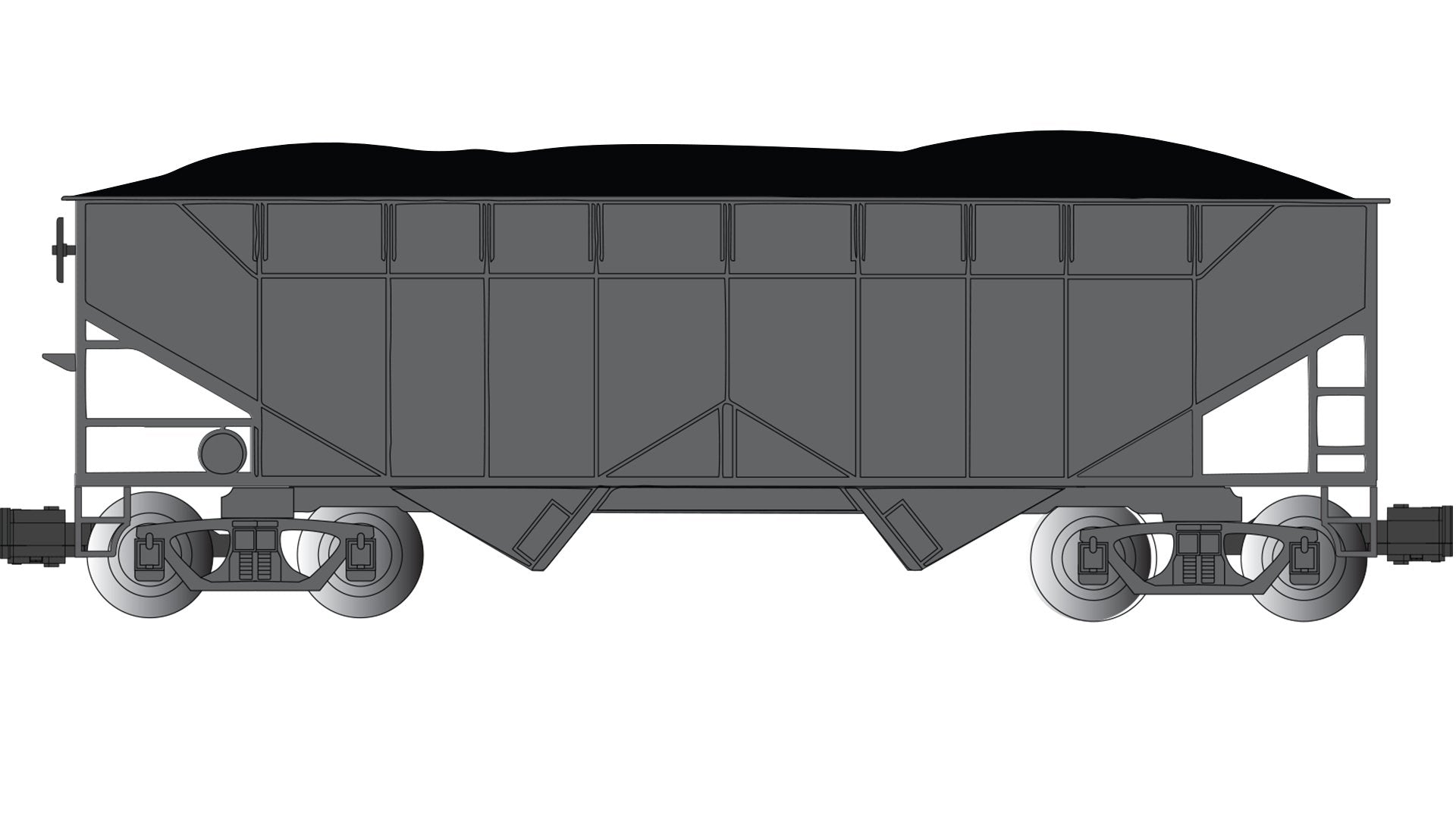 Bachmann Painted, Unlettered - Black