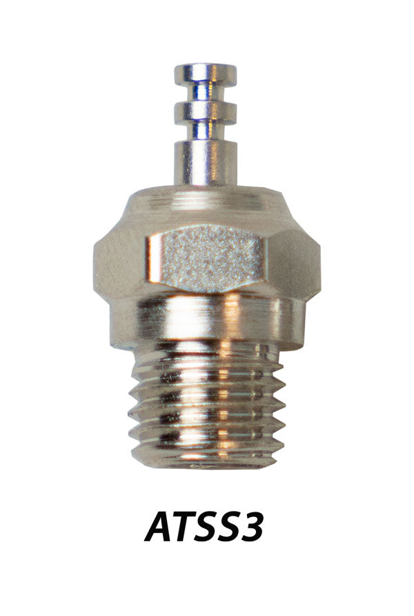 ATS Glow Plug Hot Short Reach 0-10% Nitro, same as OS#8