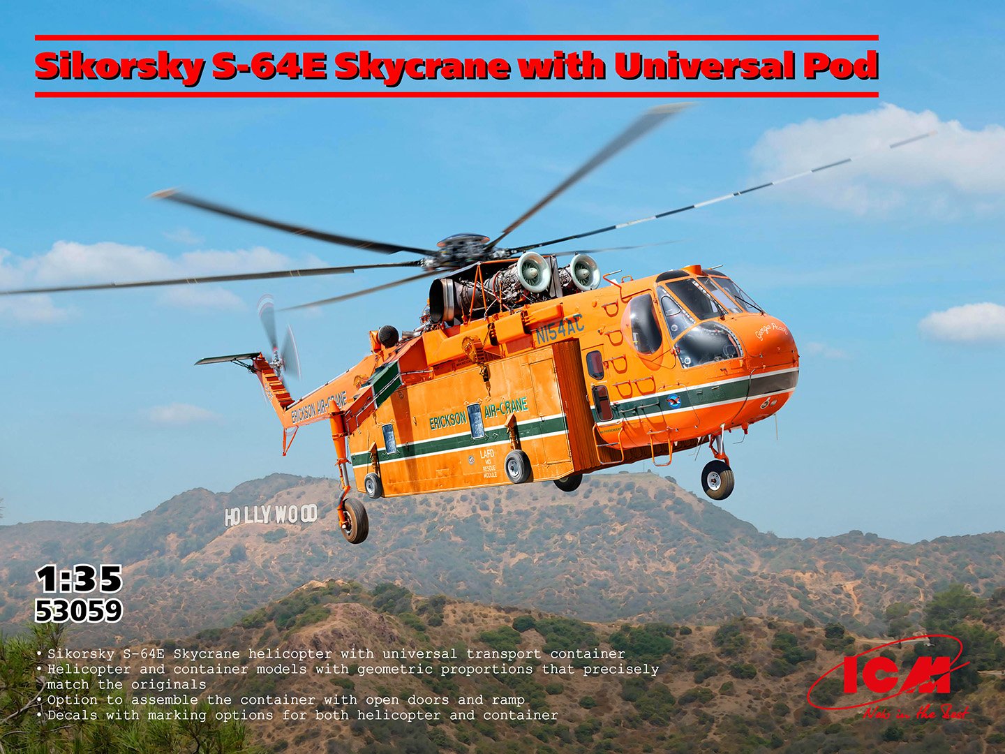 ICM 1:35 Sikorsky S-64E Skycrane and Pod