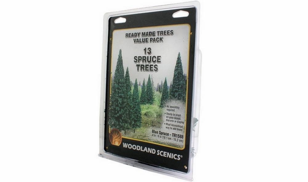 Woodland Scenics 4In- 6In Rm Real Blue Spruce 13/Pk