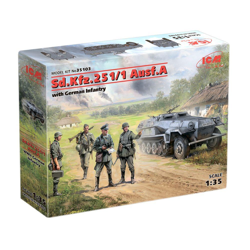 ICM 1:35 Sd.Kfz.251/1 Ausf.A W/Ger. Infantry