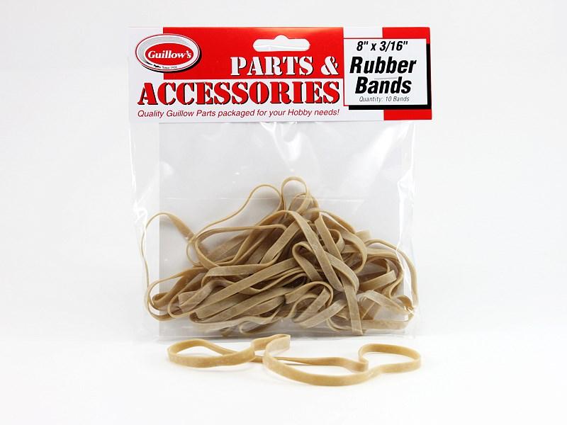 Guillows 6" x 3/16" Rubber Bands, 10 pcs