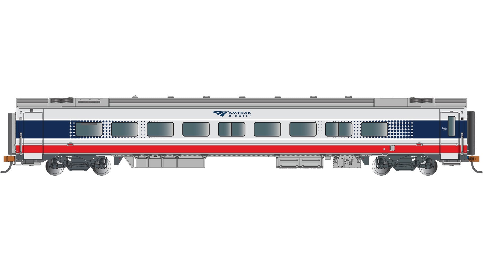 Bachmann Amtrak Midwest? Coach #4125 (Married Pair Car B)