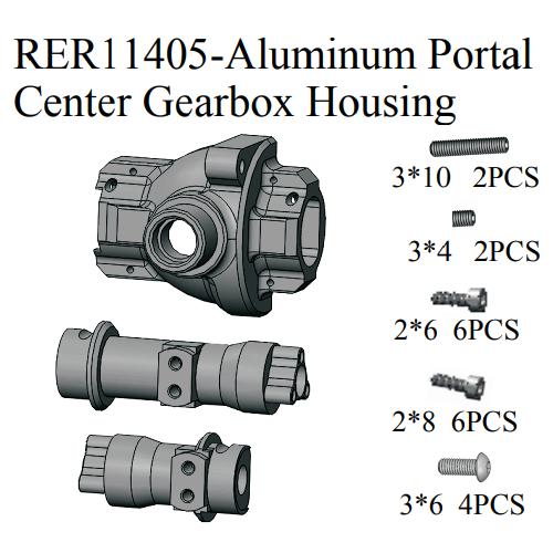 Redcat Aluminium Portal Center Gearbox Housing *