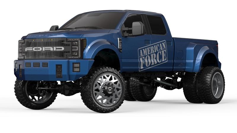 CEN 1:10 Ford F450 SD Custom Truck RTR Blue, Upgraded: Redcat T/X