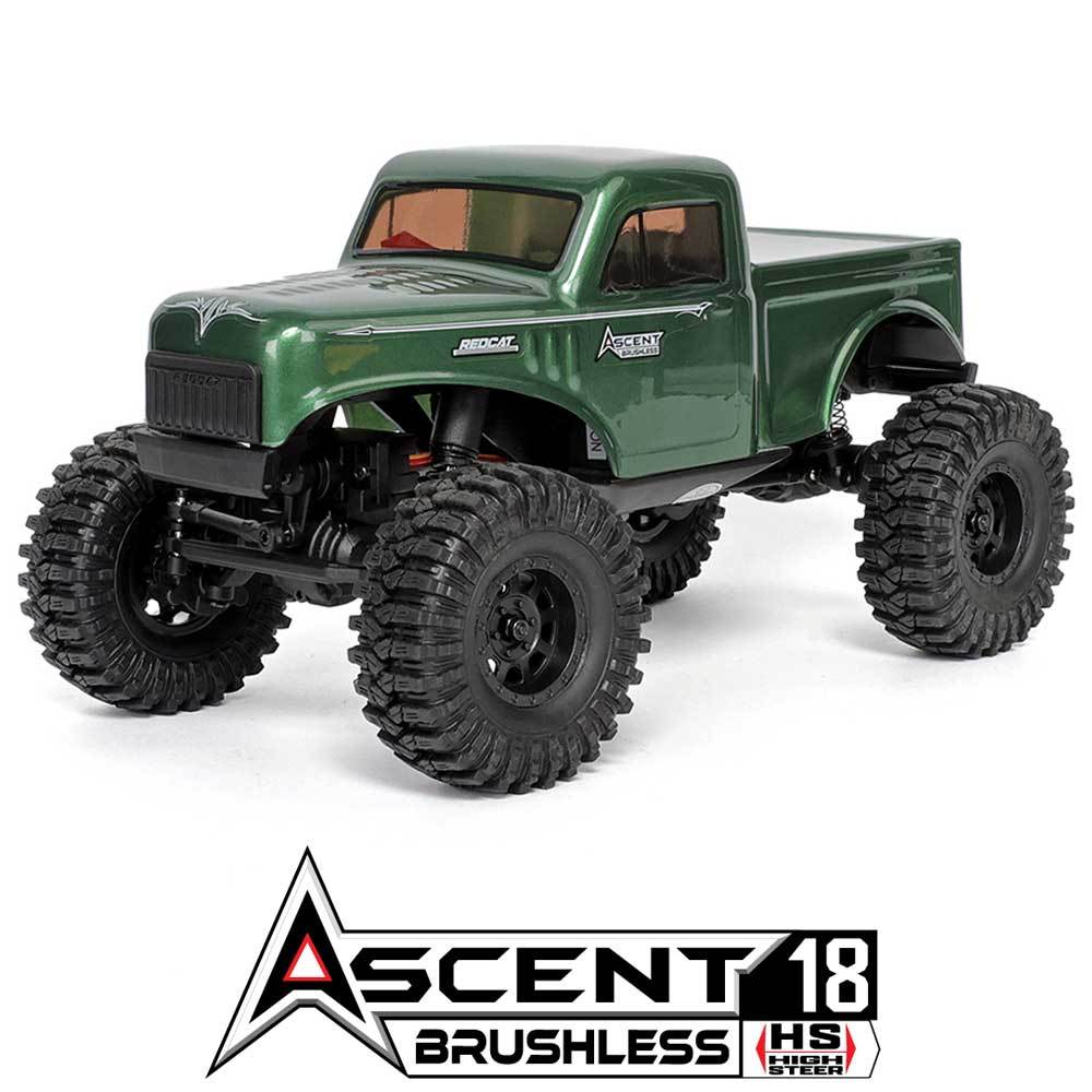 Redcat 1:18 EP Ascent Rock Crawler Brushless High Steer-Green