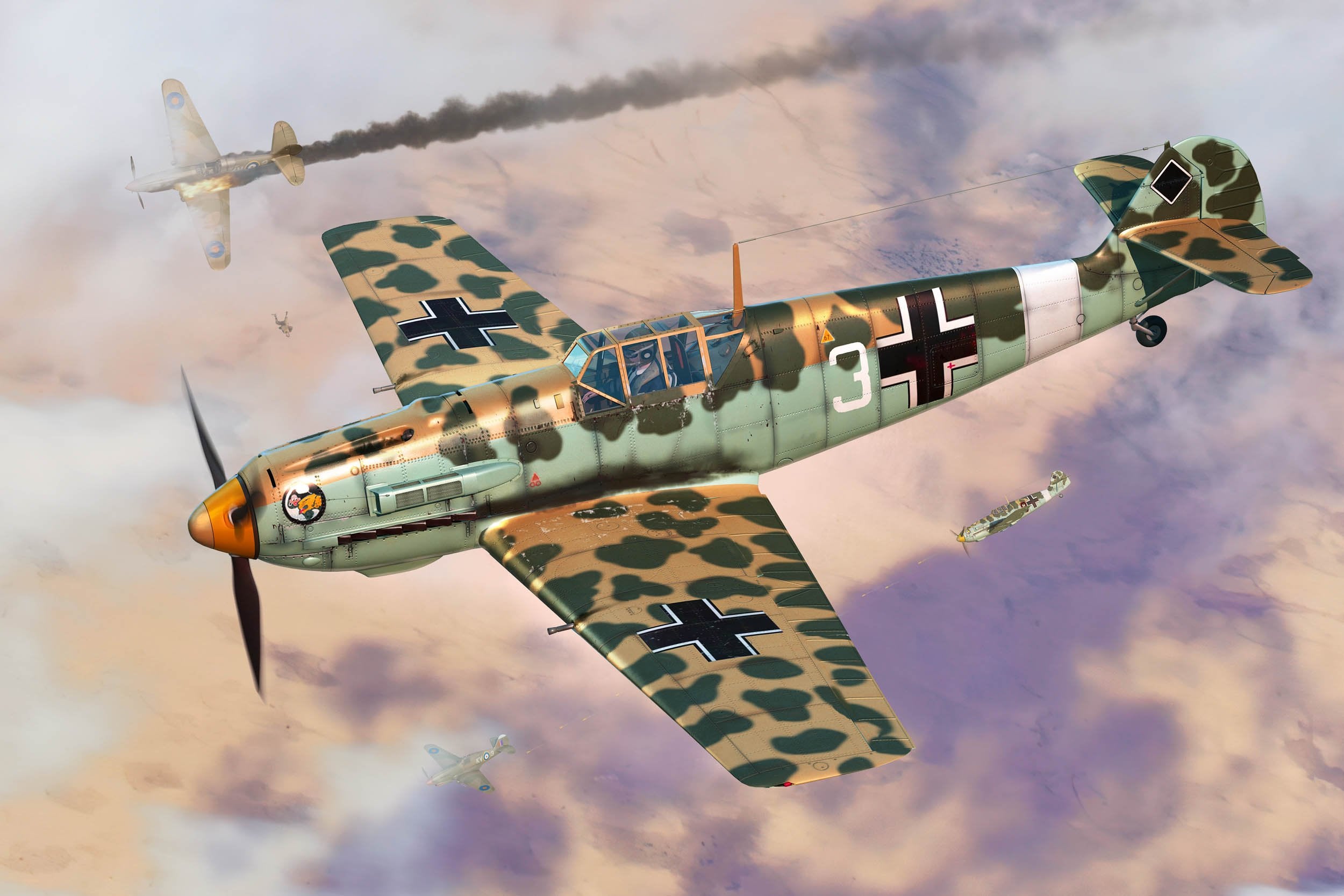 Hobbyboss 1:48 Messerschmitt BF109E-4 TROP
