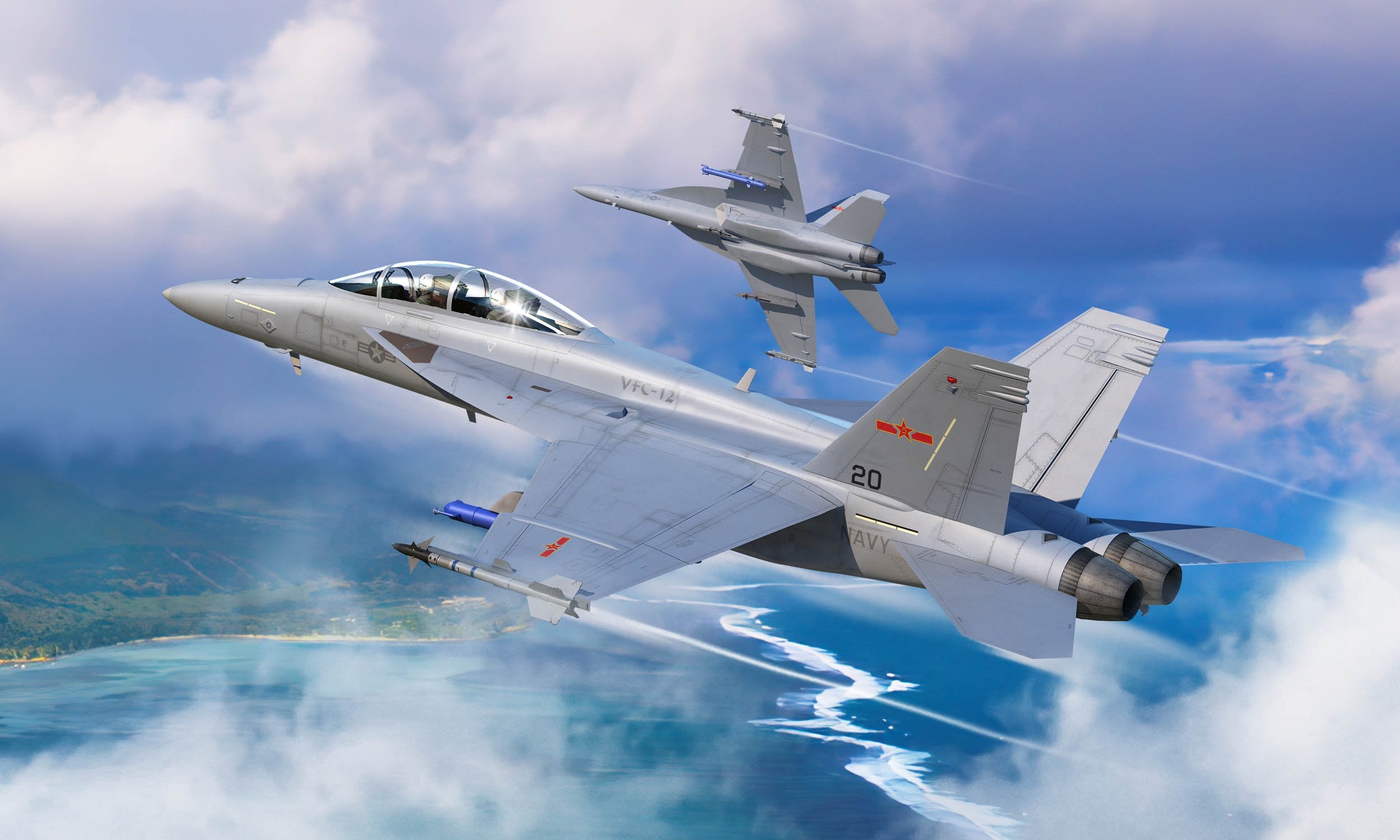 Hobbyboss 1:48 FA-18F Super Hornet VFC-12
