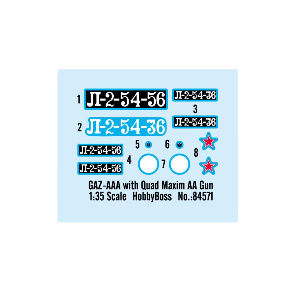 Hobbyboss 1:35 GAZ-AAA with Quad Maxim AA Gun