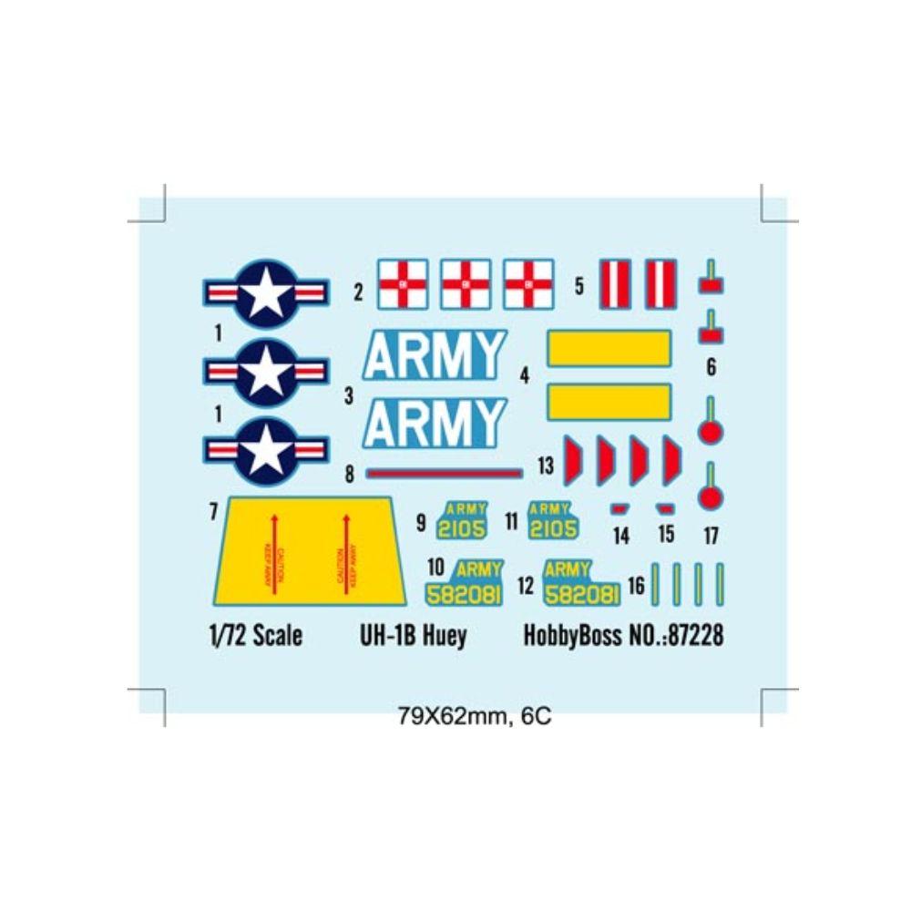 Hobbyboss 1:72 Uh-1B Huey Helicopter