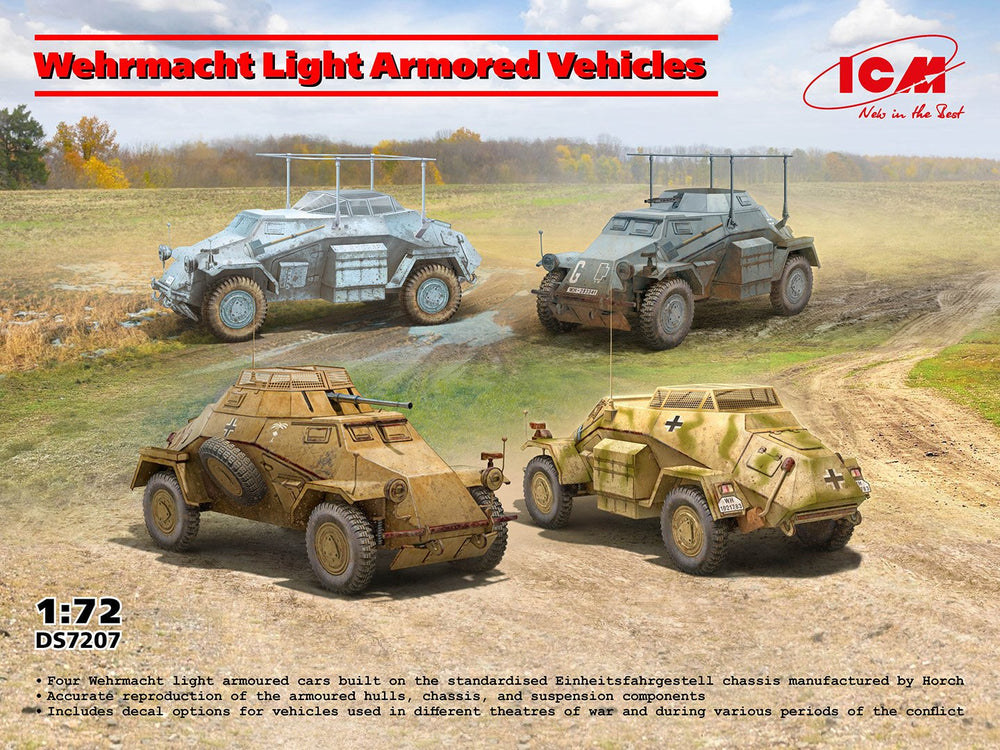 ICM 1:72 Wehrmacht Light Armoured Vehicles
