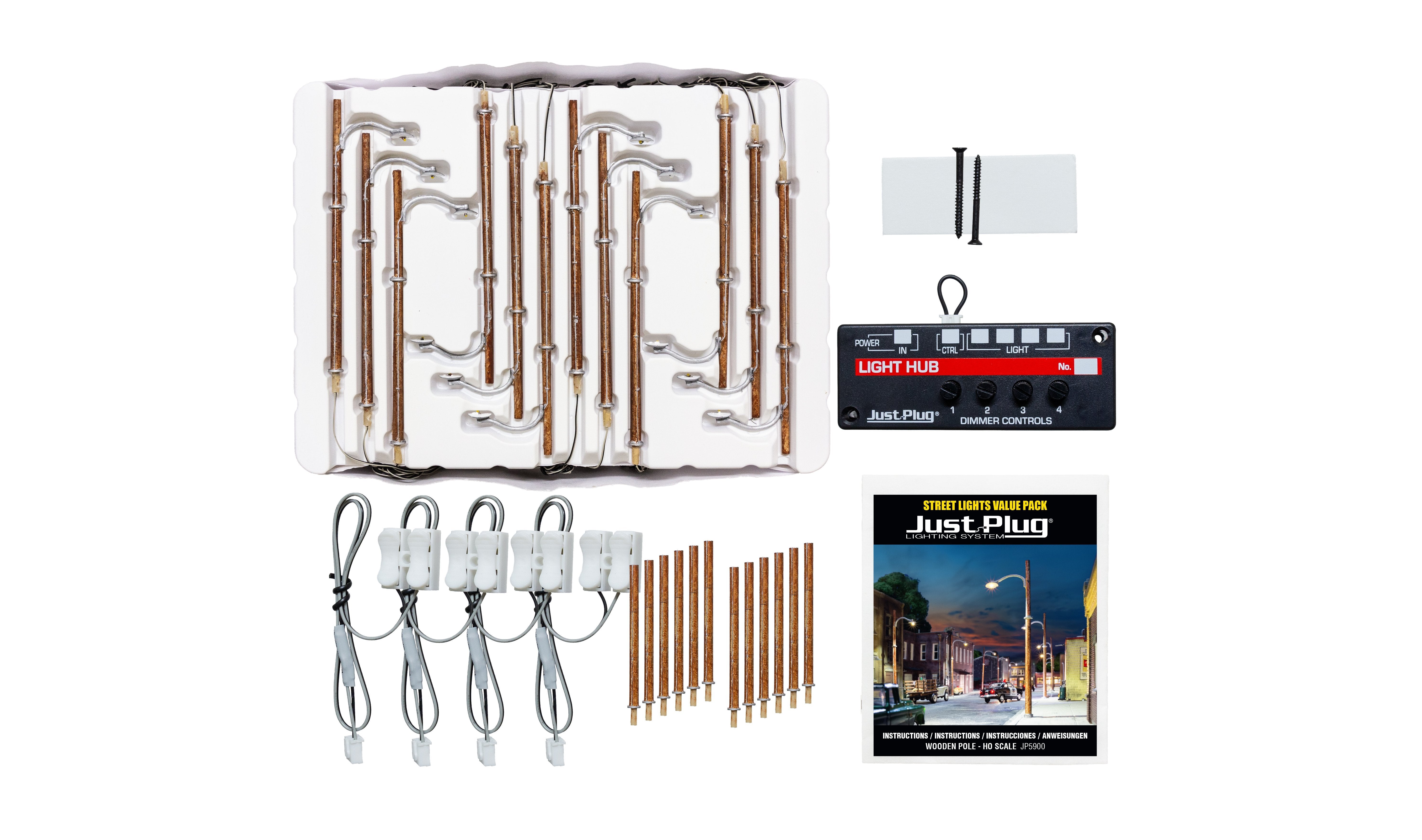 Woodland Scenics HO Wooden Pole Value Pack