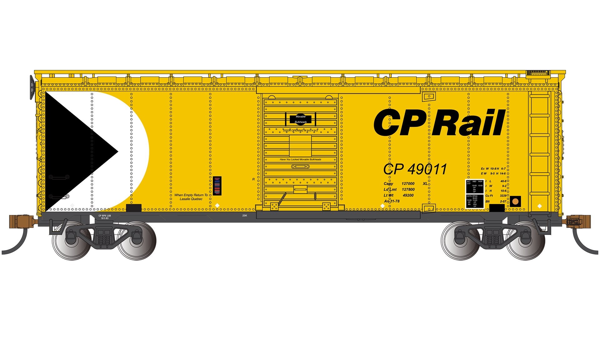 Bachmann Cp Rail #49011 - Action Yellow