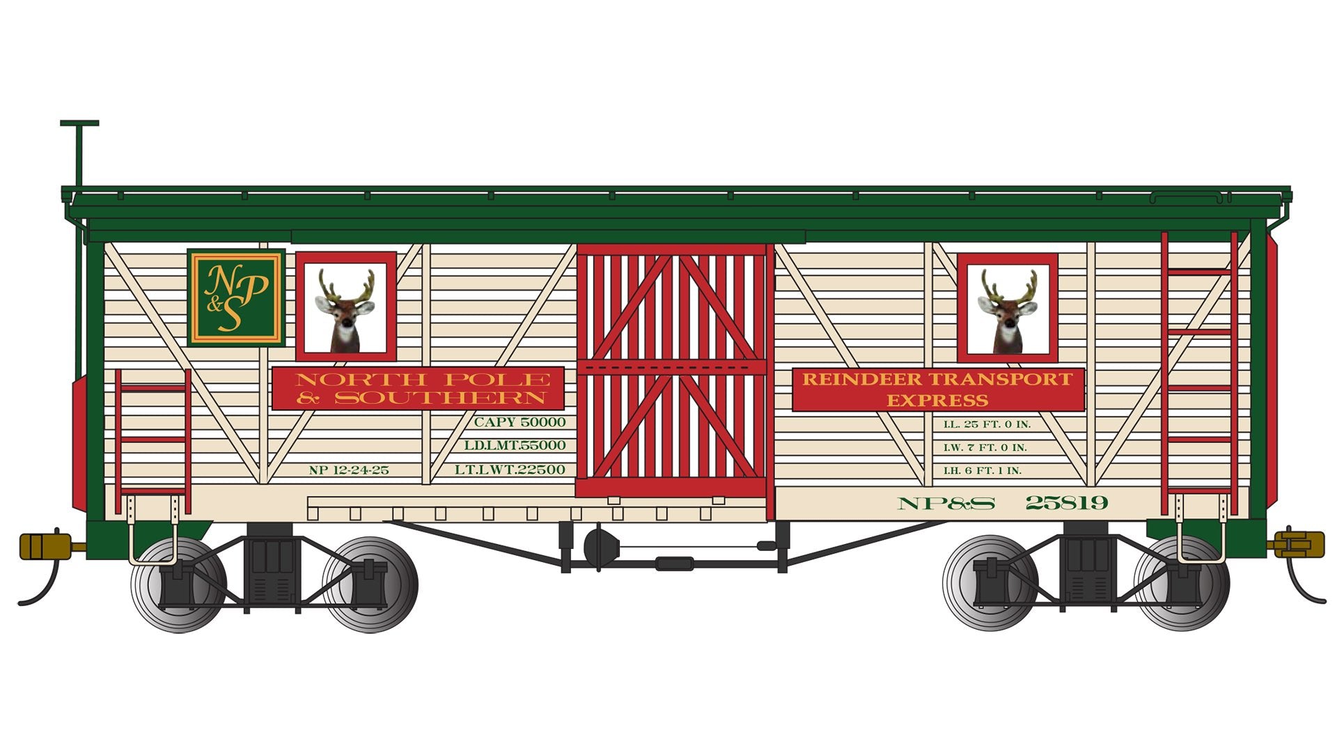 Bachmann Christmas - Np&Sw/ Reindeer