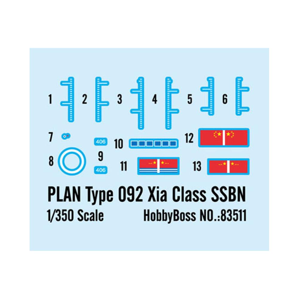 Hobbyboss 1:350 Plan Type 092 X1A ClassSubmarine