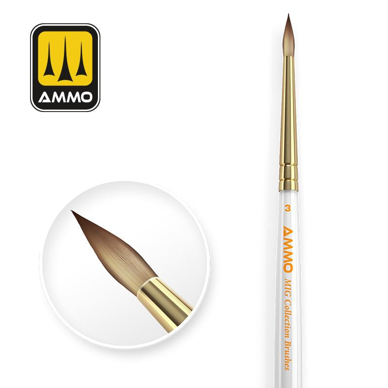 Ammo MIG Collection Brushes Conical 3