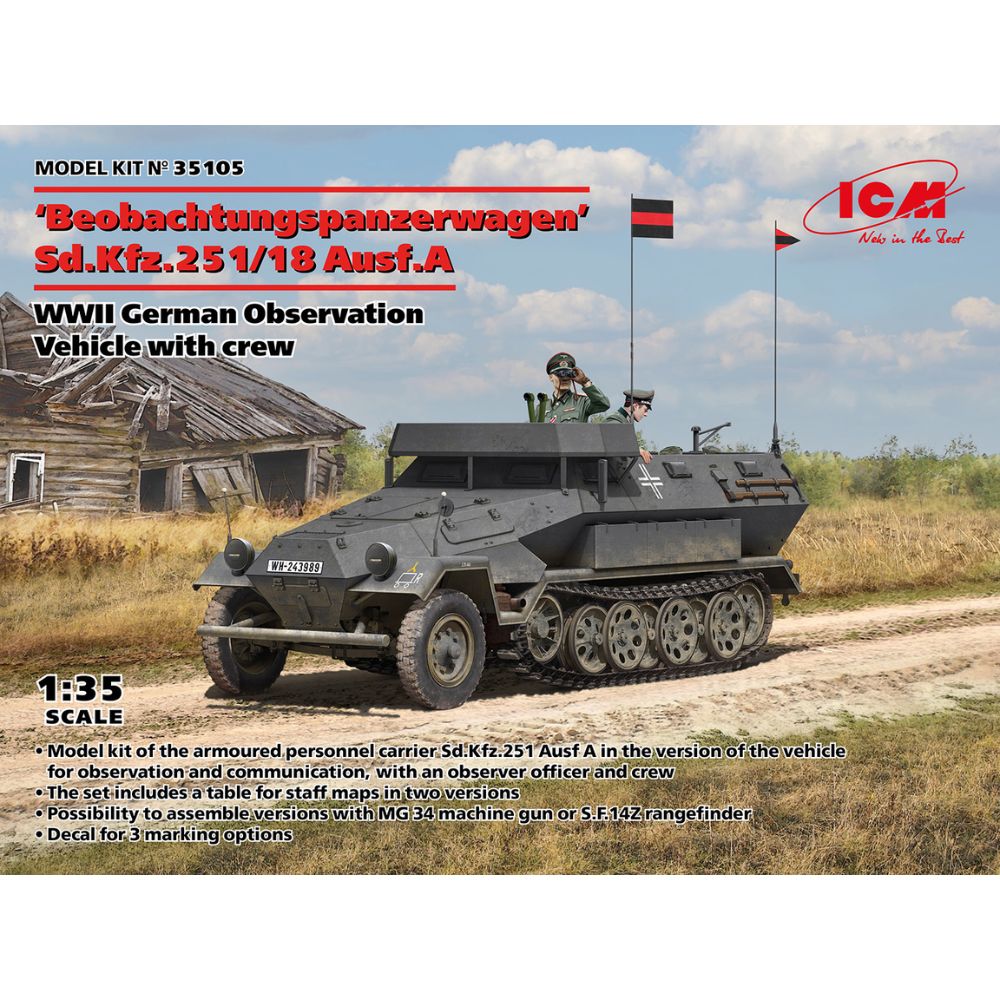 ICM 1:35 Beobachtungs panzerwagen Sd Kfz51 / 18 Ausf A