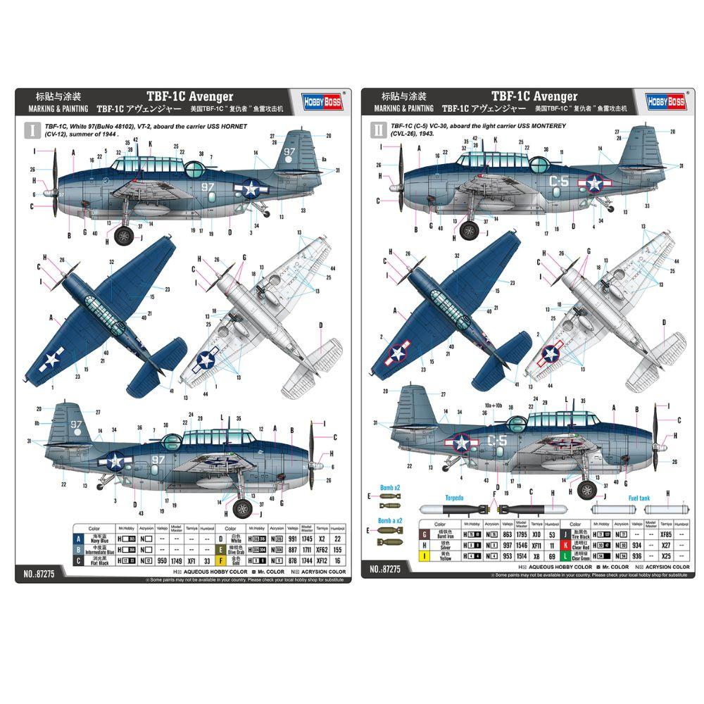 Hobbyboss 1:72 TBF-1C Avenger