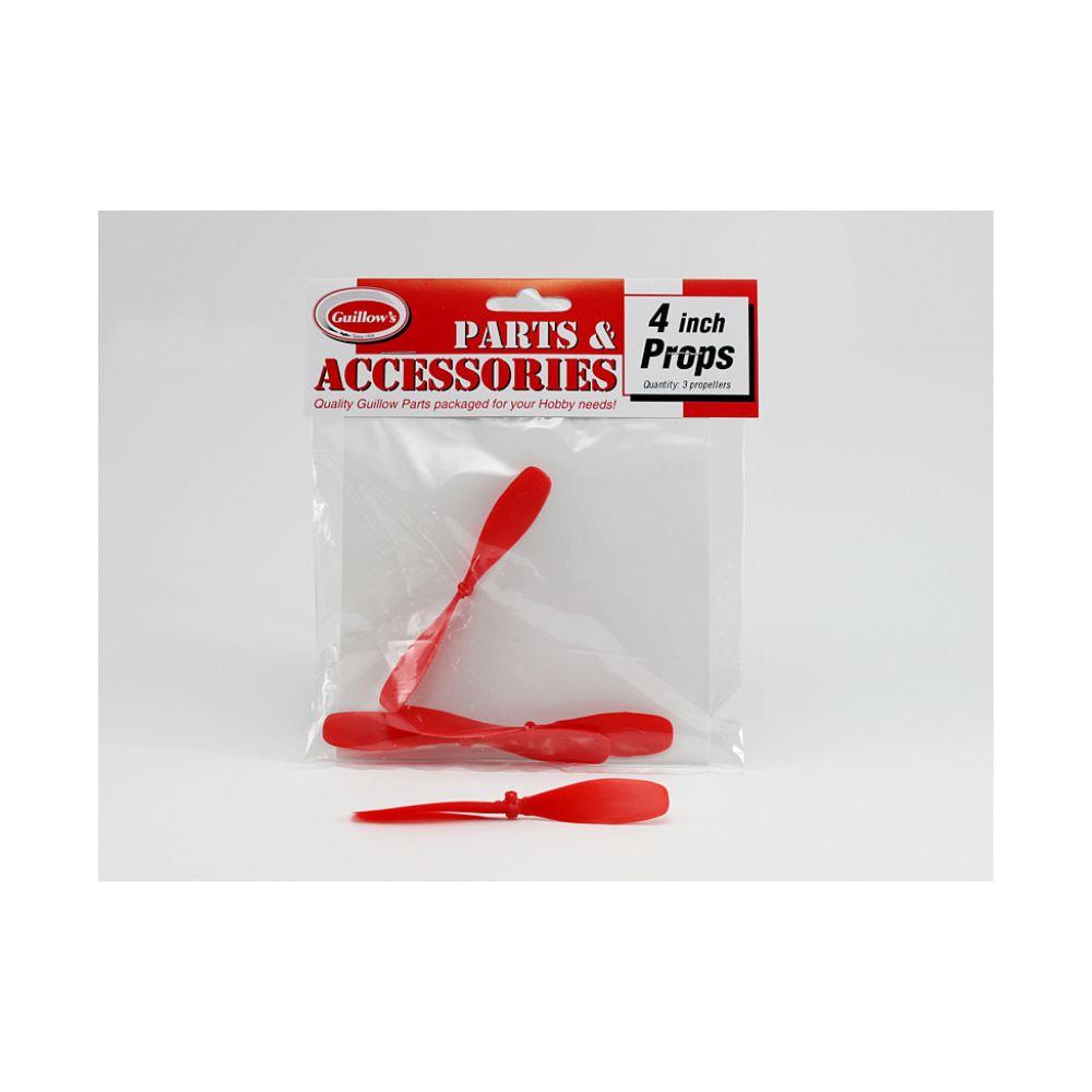 Guillows 4 Inch Red Plastic Prop (3pcs/bag)