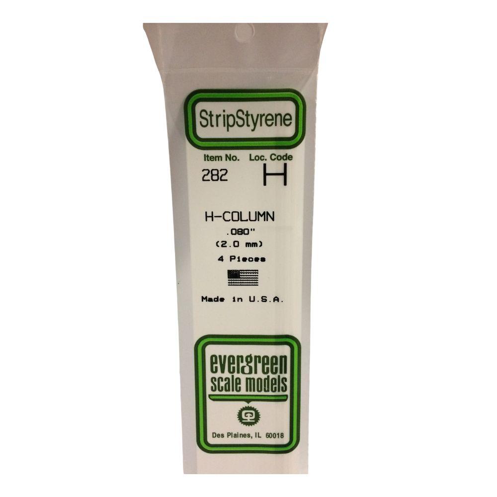 Evergreen Plastic H-Column .080(2.0 Mm) (4)