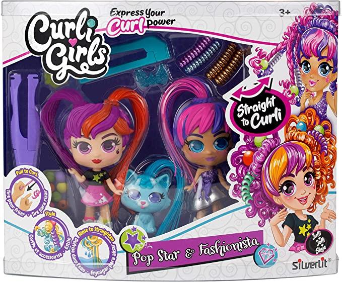 Curli Girls Doll and Pet Twin Set